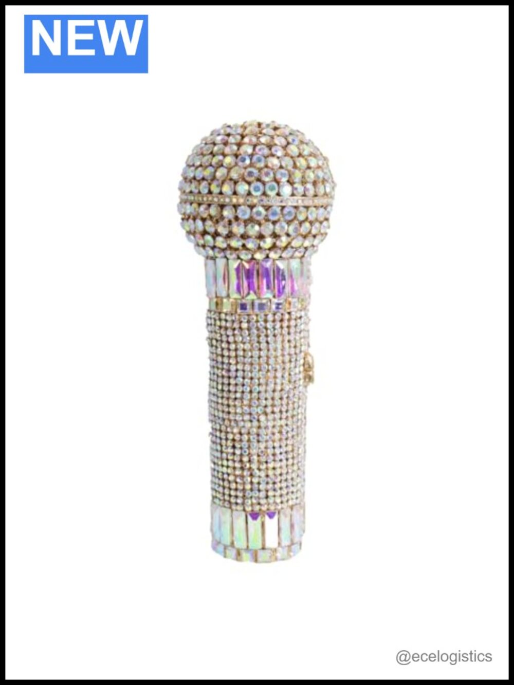 Rhinestone Microphone Clutch Crystal Evening Bag for Women Prom Party Gift